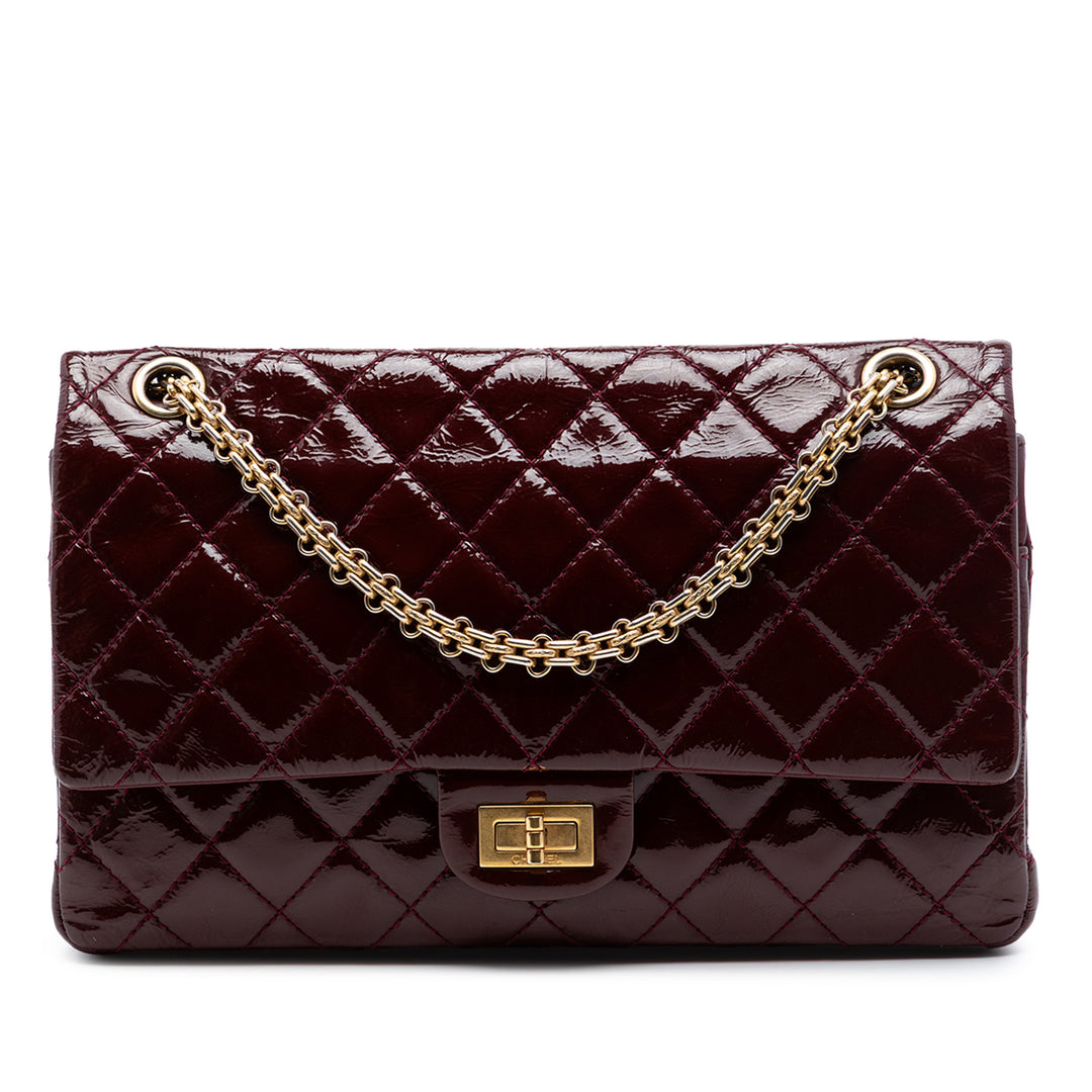 Chanel Matelassé froissé Cuir verni Reissue 2.55 Double rabat 226