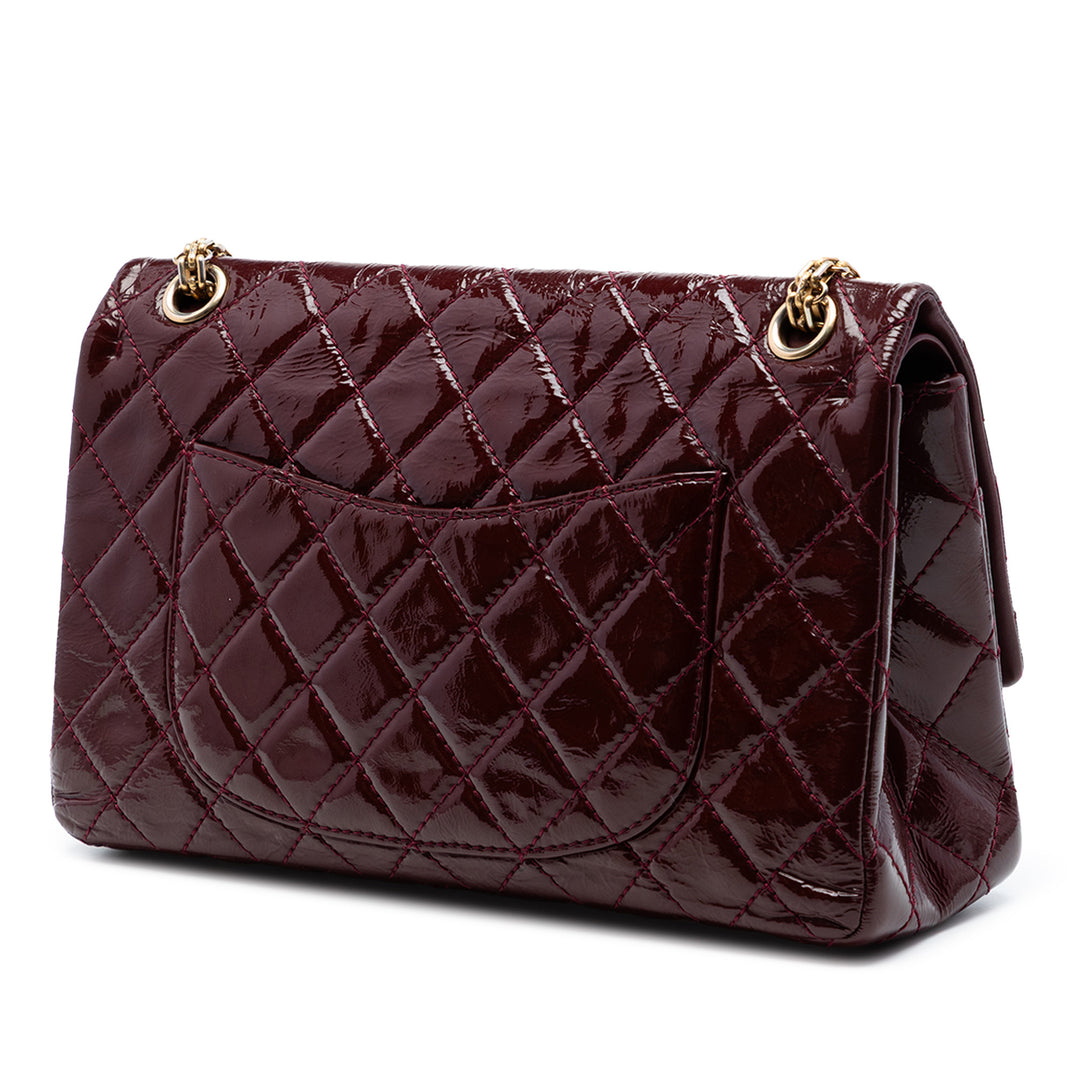 Chanel Matelassé froissé Cuir verni Reissue 2.55 Double rabat 226