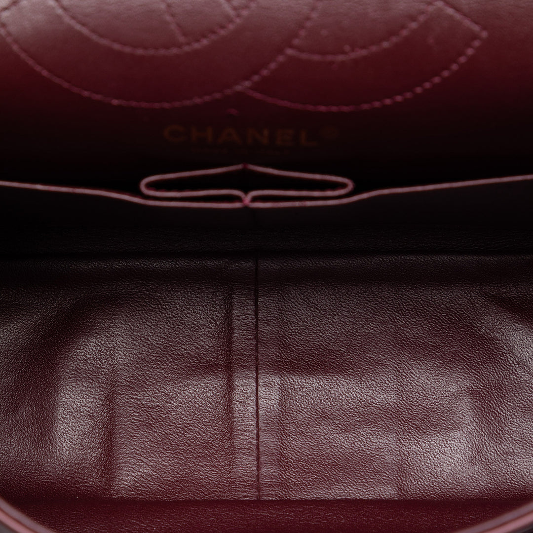 Chanel Matelassé froissé Cuir verni Reissue 2.55 Double rabat 226