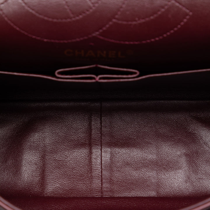 Chanel Matelassé froissé Cuir verni Reissue 2.55 Double rabat 226