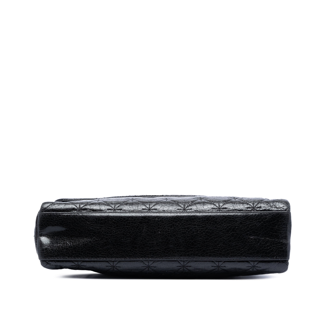 Chanel Glazed Crackled Cuir de veau Mademoiselle à rabat