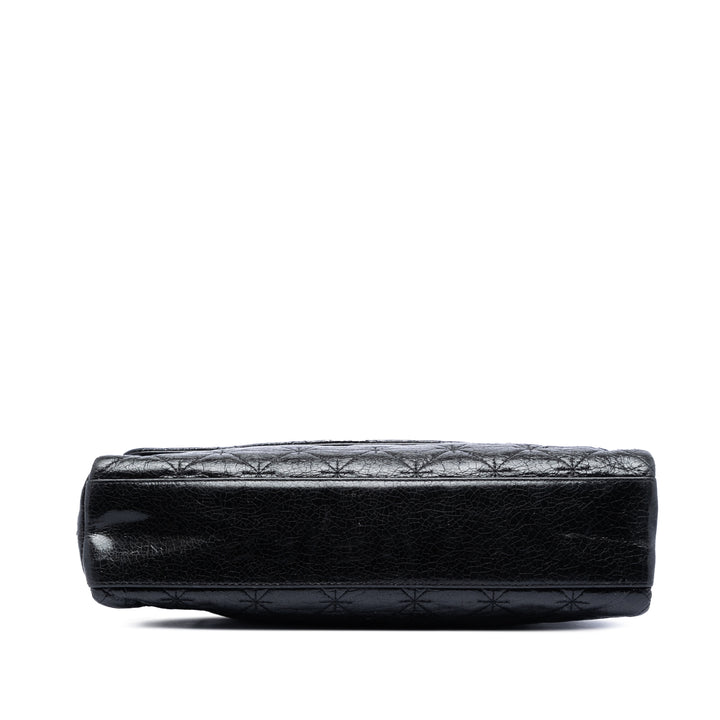Chanel Glazed Crackled Cuir de veau Mademoiselle à rabat