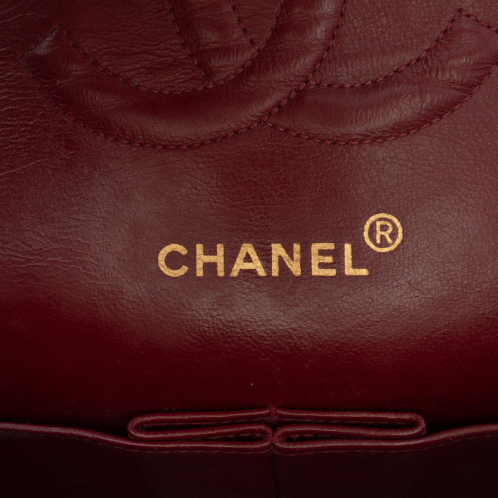 Chanel Medium Classic Cuir d’agneau Double rabat Noir