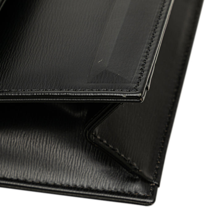 Leather Chain Crossbody Black - Gaby Paris