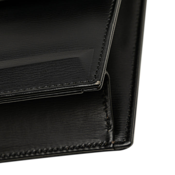 Leather Chain Crossbody Black - Gaby Paris