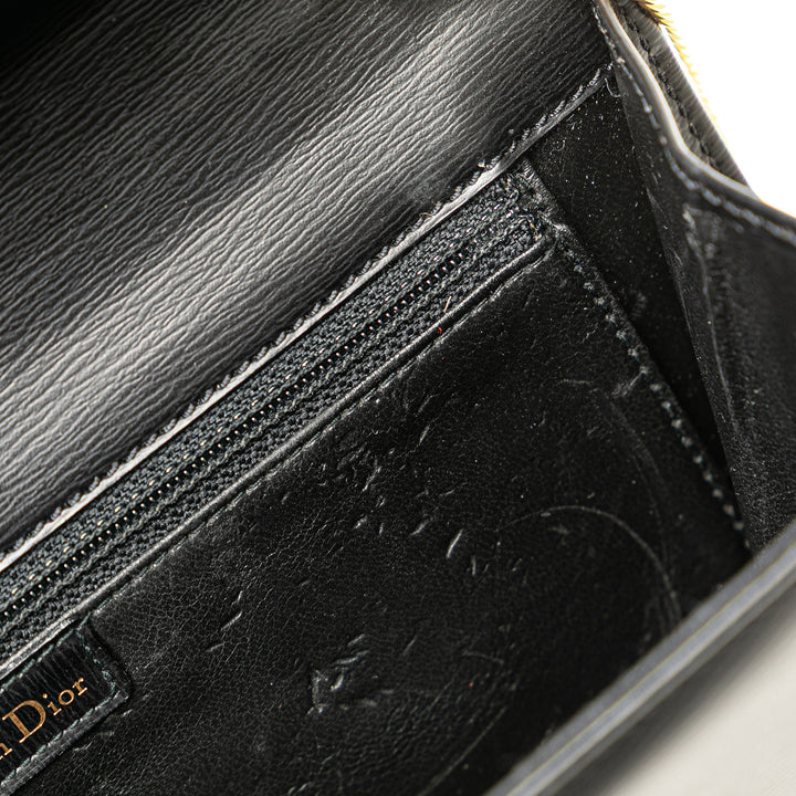 Leather Chain Crossbody Black - Gaby Paris