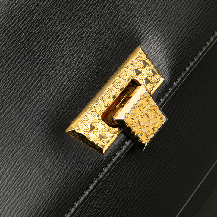 Leather Chain Crossbody Black - Gaby Paris