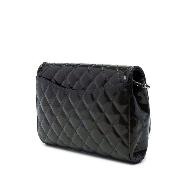 Chanel Pochette CC Matelassé Striated à rabat avec chaîne Marron – vue 2 – GABY PARIS