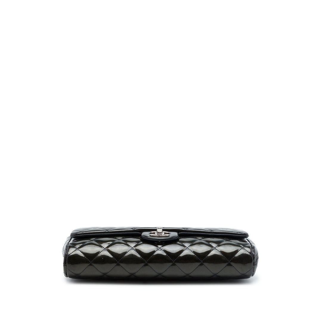 Chanel Pochette CC Matelassé Striated à rabat avec chaîne Marron – vue 3 – GABY PARIS