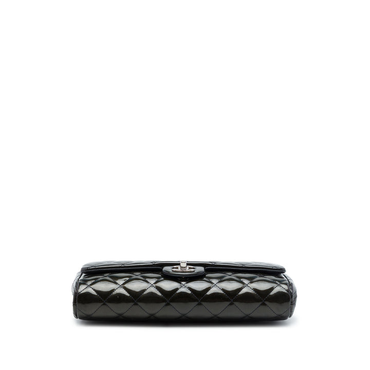 Chanel Pochette CC Matelassé Striated à rabat avec chaîne Marron – vue 3 – GABY PARIS
