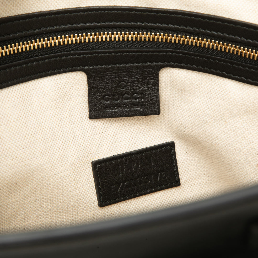 Gucci Cabas GG Marmont Ruban Cuir de veau Noir – vue 5 – GABY PARIS