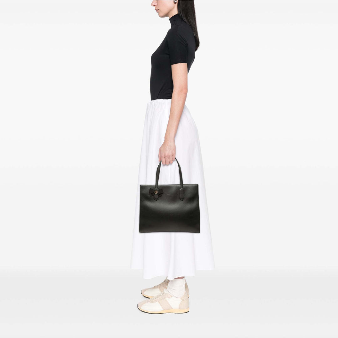 Gucci Cabas GG Marmont Ruban Cuir de veau Noir – vue 6 – GABY PARIS