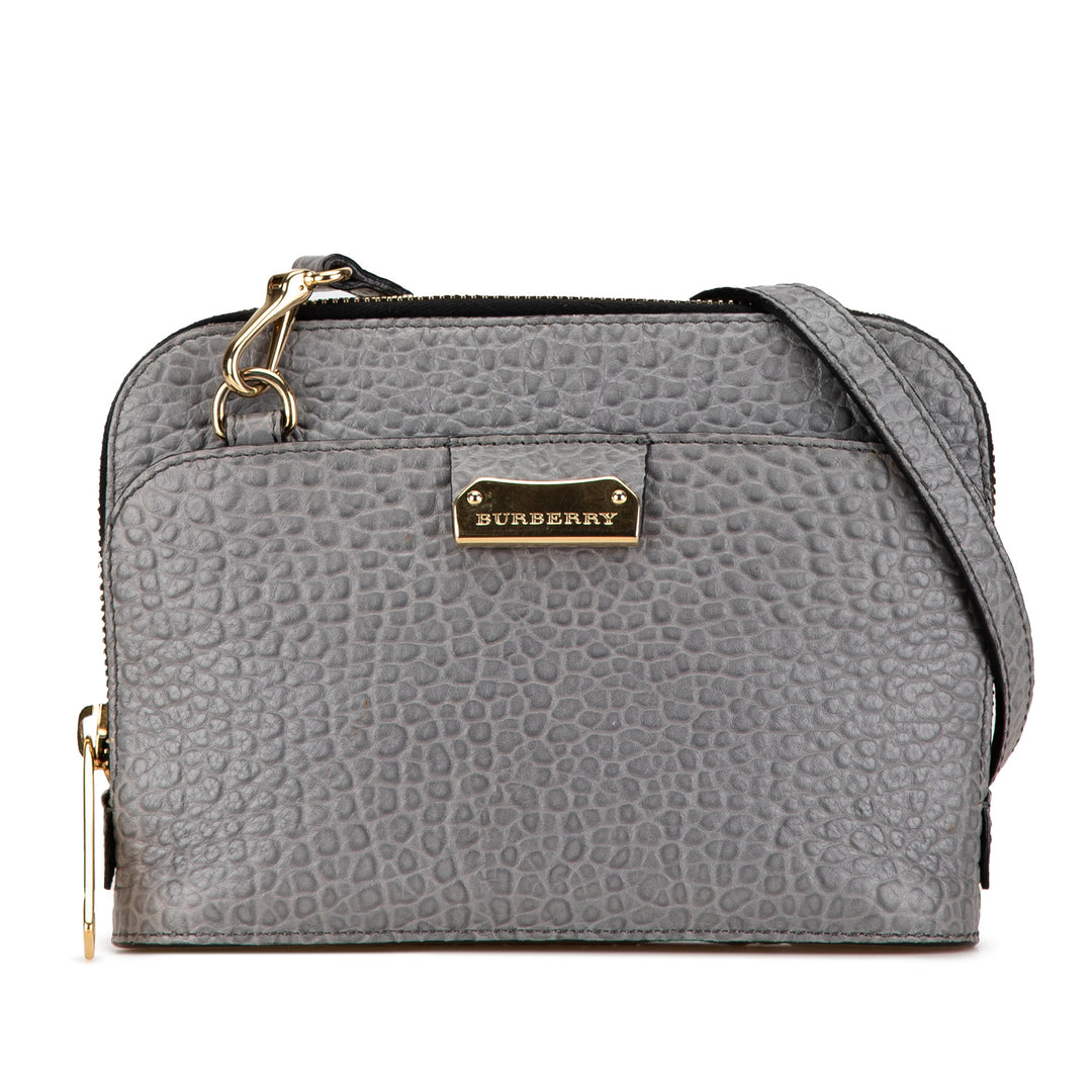 Leather Harrogate Crossbody Gray - Gaby Paris