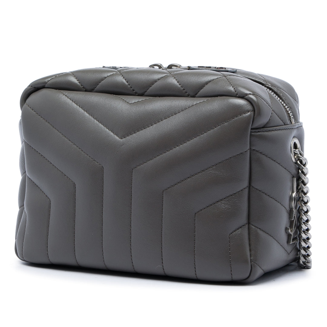 Matelasse LouLou Sac bowling Petit Cuir de veau Gris