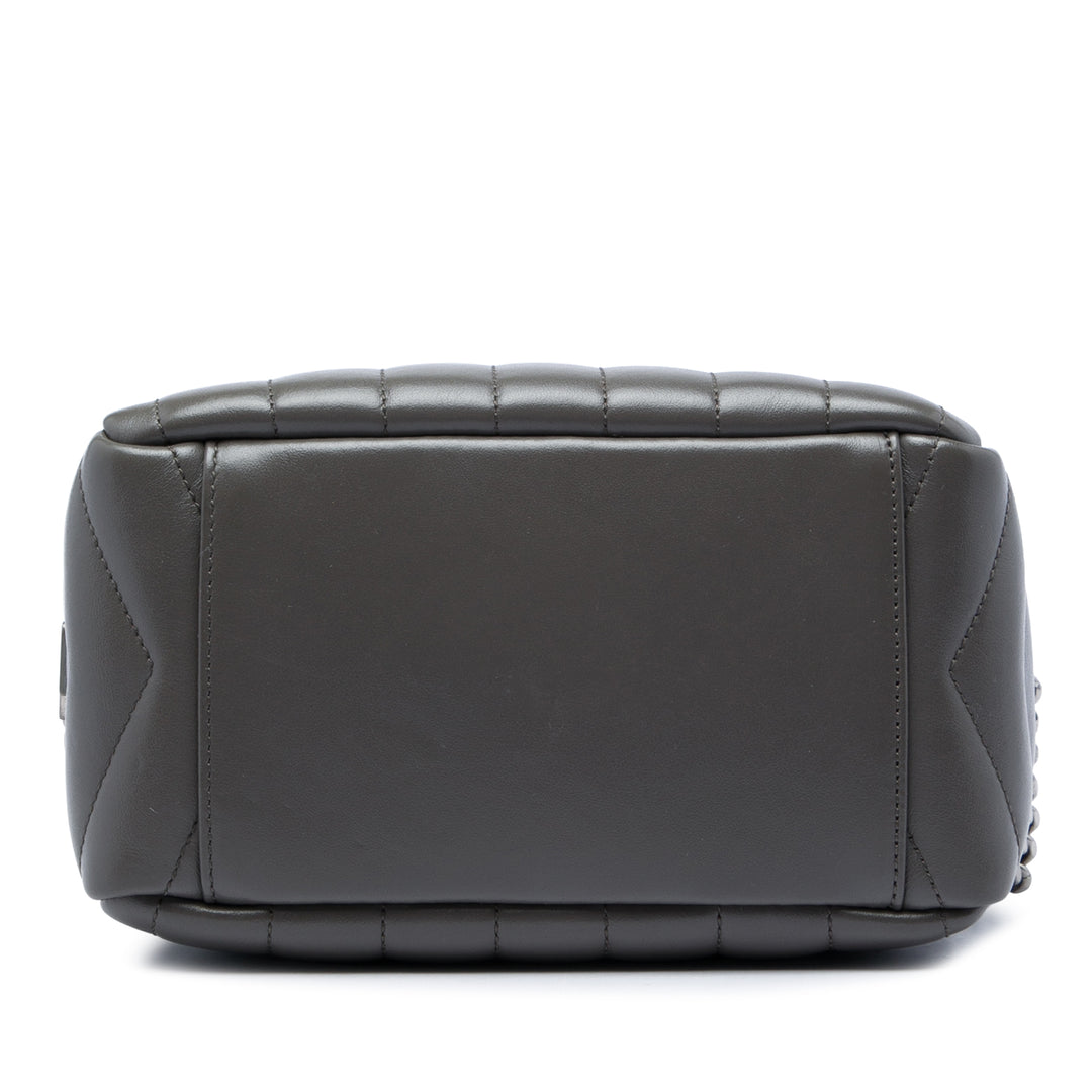 Matelasse LouLou Sac bowling Petit Cuir de veau Gris