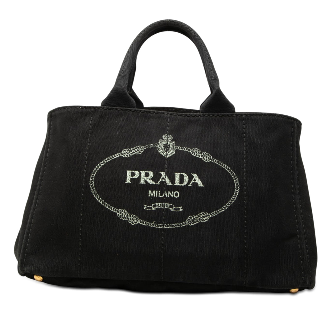 Prada Large Toile Canapa Logo Sac