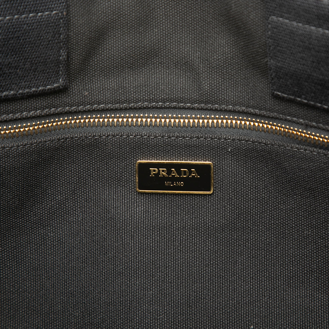 Prada Large Toile Canapa Logo Sac