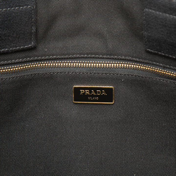Prada Large Toile Canapa Logo Sac