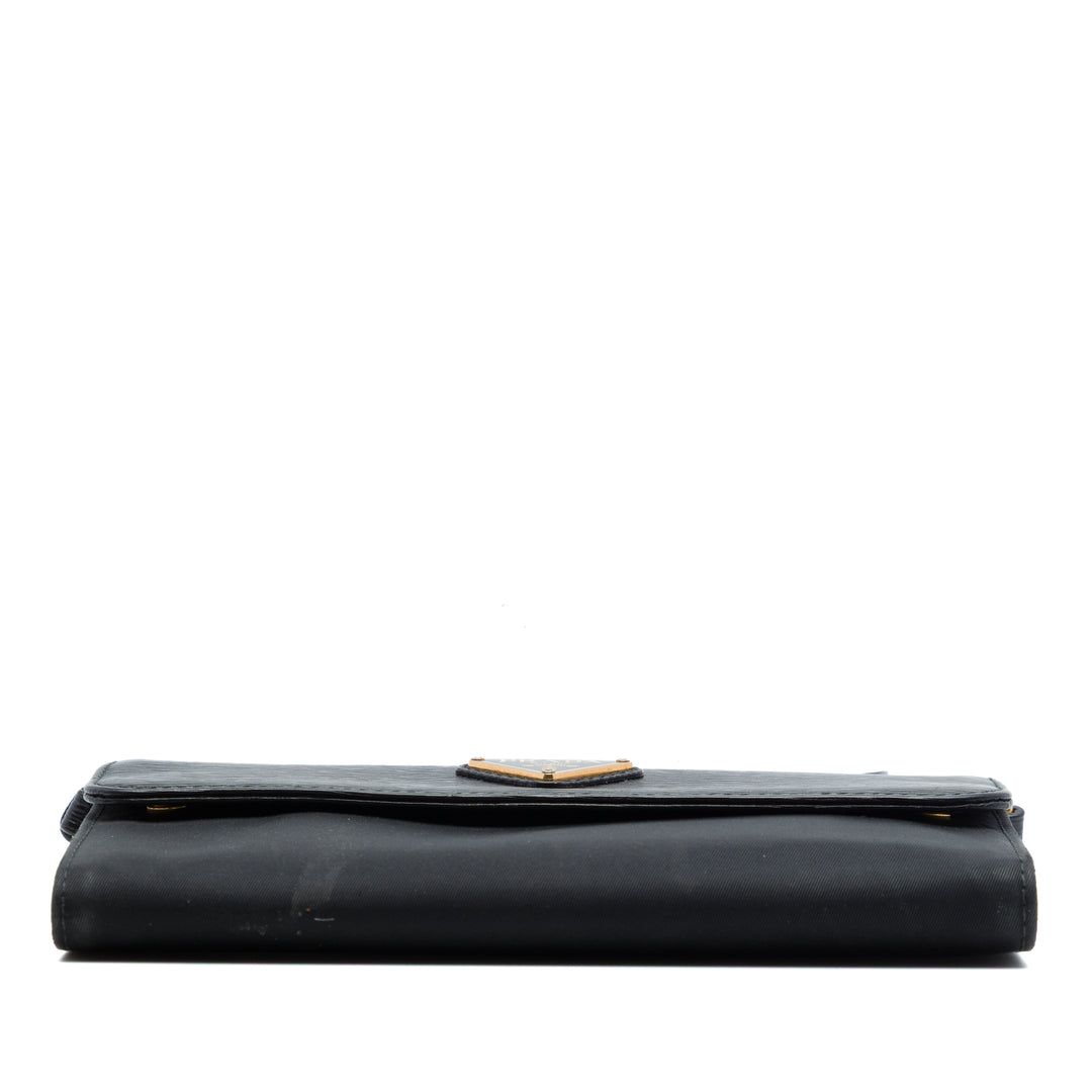 Prada Vitello Move et Tessuto Portefeuille On Strap