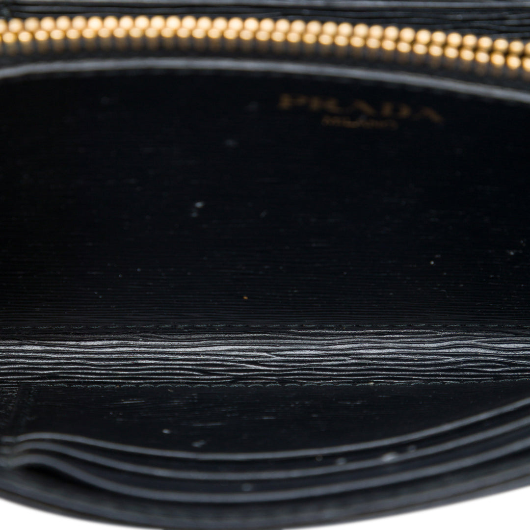 Prada Vitello Move et Tessuto Portefeuille On Strap