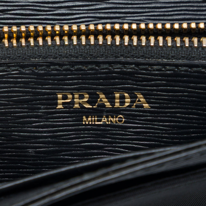 Prada Vitello Move et Tessuto Portefeuille On Strap