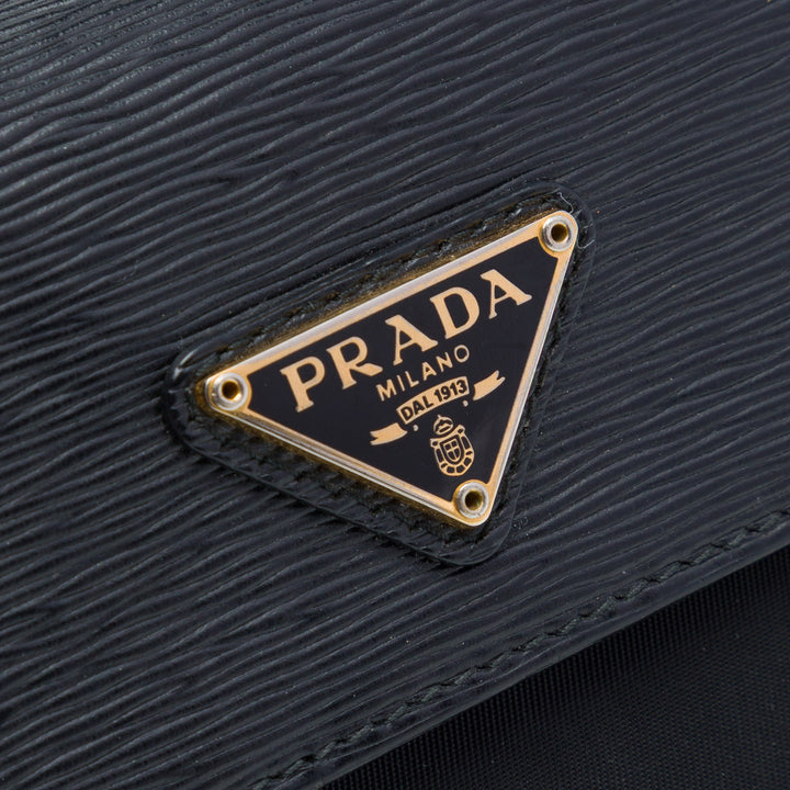 Prada Vitello Move et Tessuto Portefeuille On Strap