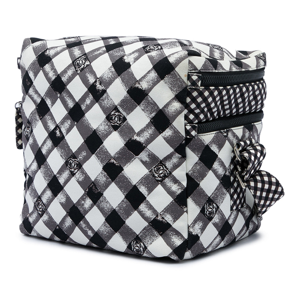 Chanel CC Gingham Lunch Sac boîte Noir – vue 2 – GABY PARIS