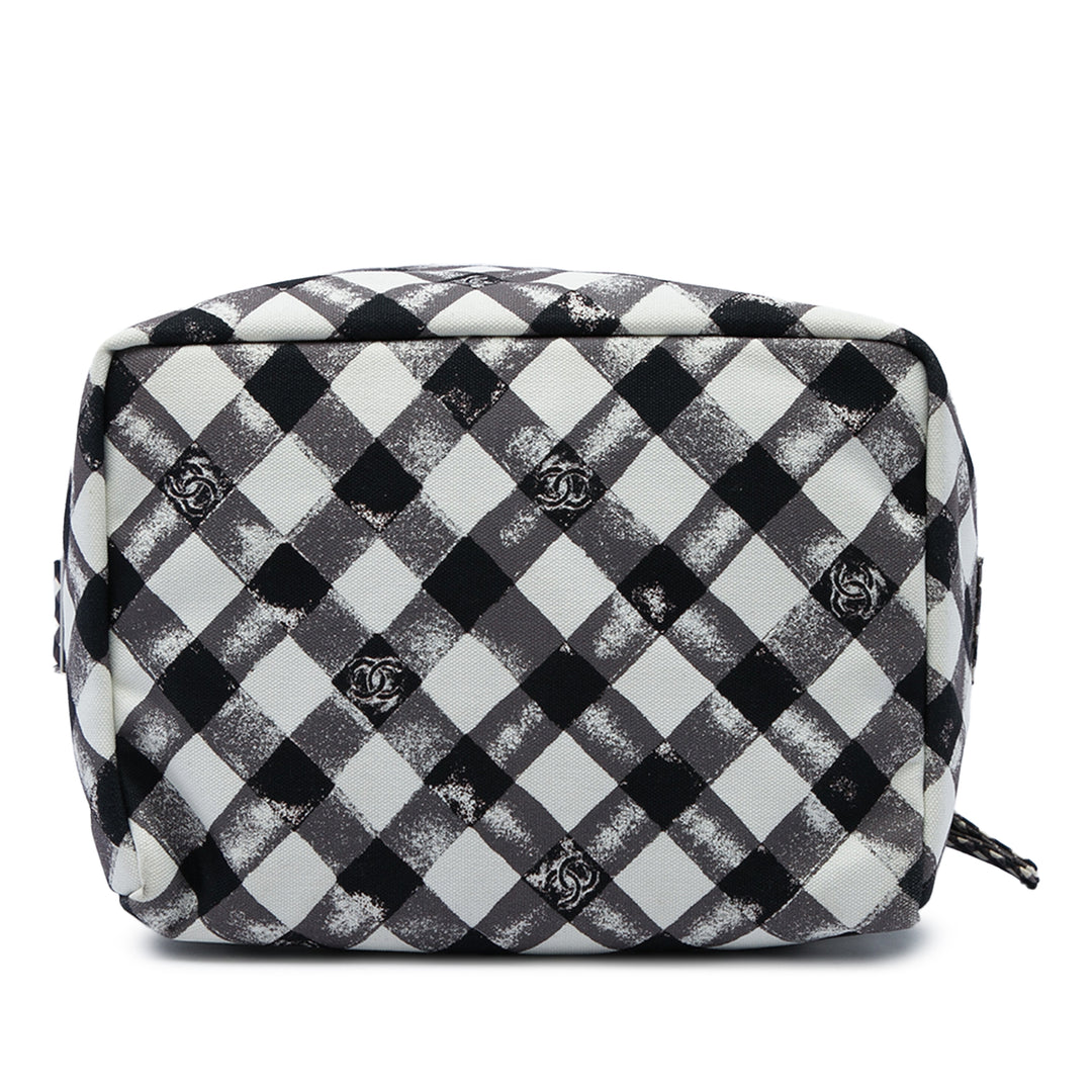 Chanel CC Gingham Lunch Sac boîte Noir – vue 3 – GABY PARIS