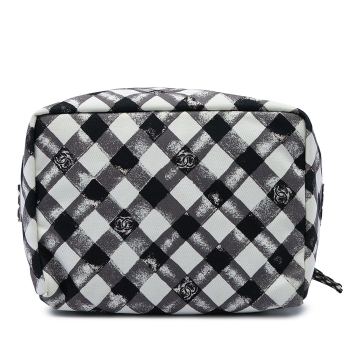 Chanel CC Gingham Lunch Sac boîte Noir – vue 3 – GABY PARIS