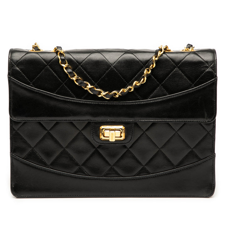 Chanel Medium Quilted Cuir d’agneau Mademoiselle Simple rabat Noir – GABY PARIS Authentique