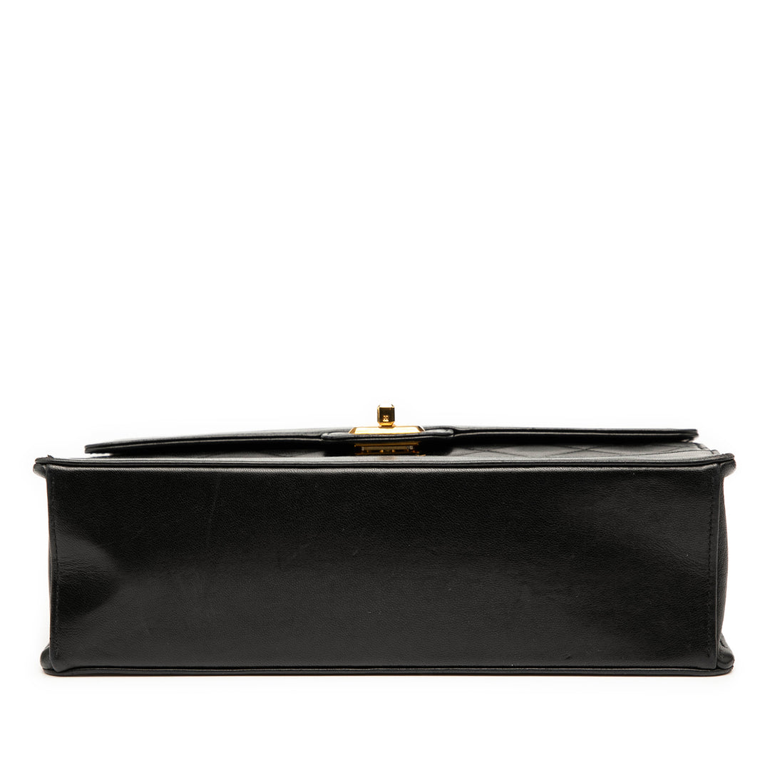 Chanel Medium Quilted Cuir d’agneau Mademoiselle Simple rabat Noir – GABY PARIS Authentique