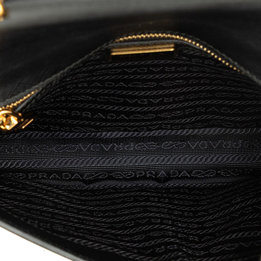 Prada Sac bandoulière Push Lock Saffiano Noir – vue 4 – GABY PARIS