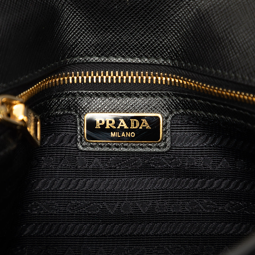 Prada Sac bandoulière Push Lock Saffiano Noir – vue 5 – GABY PARIS