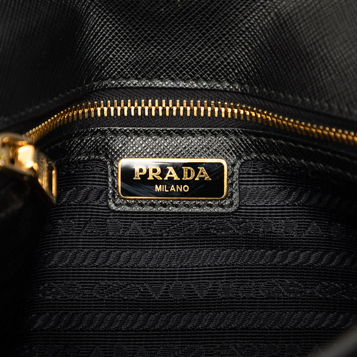 Prada Sac bandoulière Push Lock Saffiano Noir – vue 5 – GABY PARIS