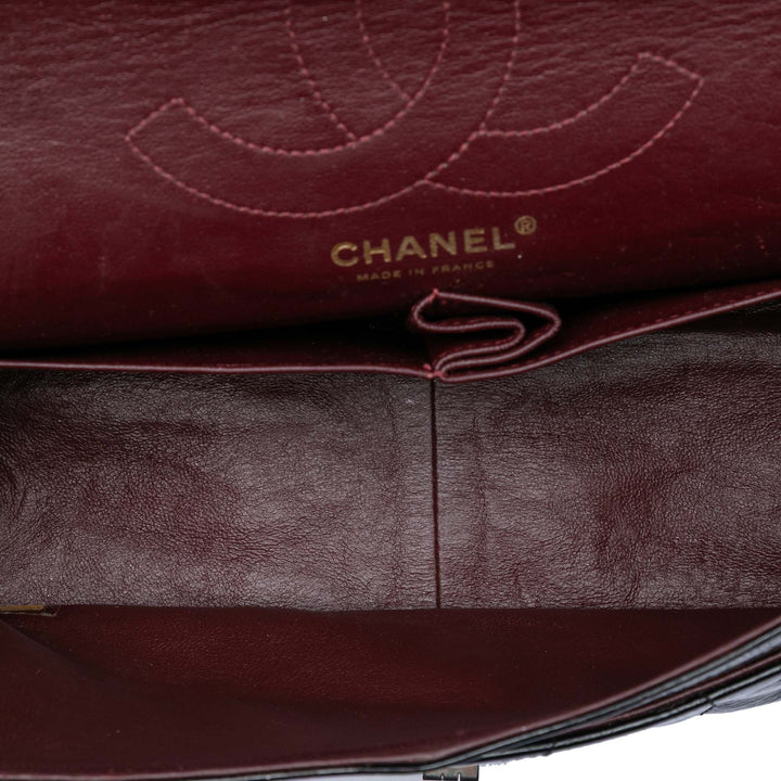 Chanel Crackled Cuir verni Puzzle Reissue 2.55 Double rabat 226