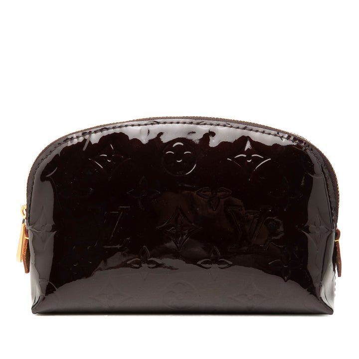 Trousse de maquillage Cuir verni Monogram Violet