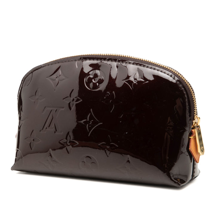 Trousse de maquillage Cuir verni Monogram Violet