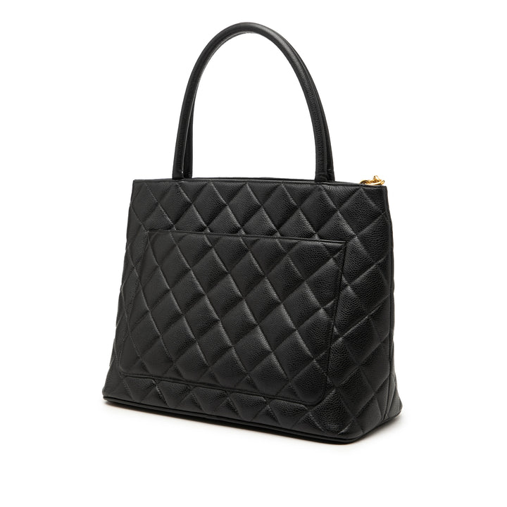 Chanel Medallion Cabas Cuir caviar Noir – vue 2 – GABY PARIS