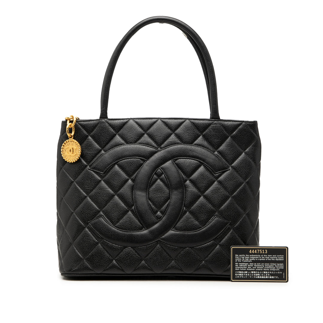 Chanel Medallion Cabas Cuir caviar Noir – vue 7 – GABY PARIS