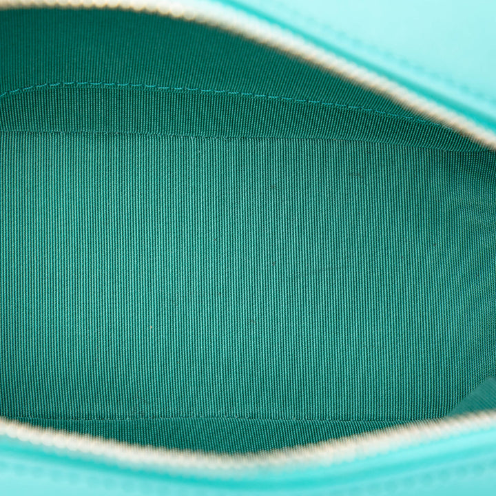 Chanel CC Surpiqué Émail Sac caméra Cuir de veau Bleu – vue 4 – GABY PARIS