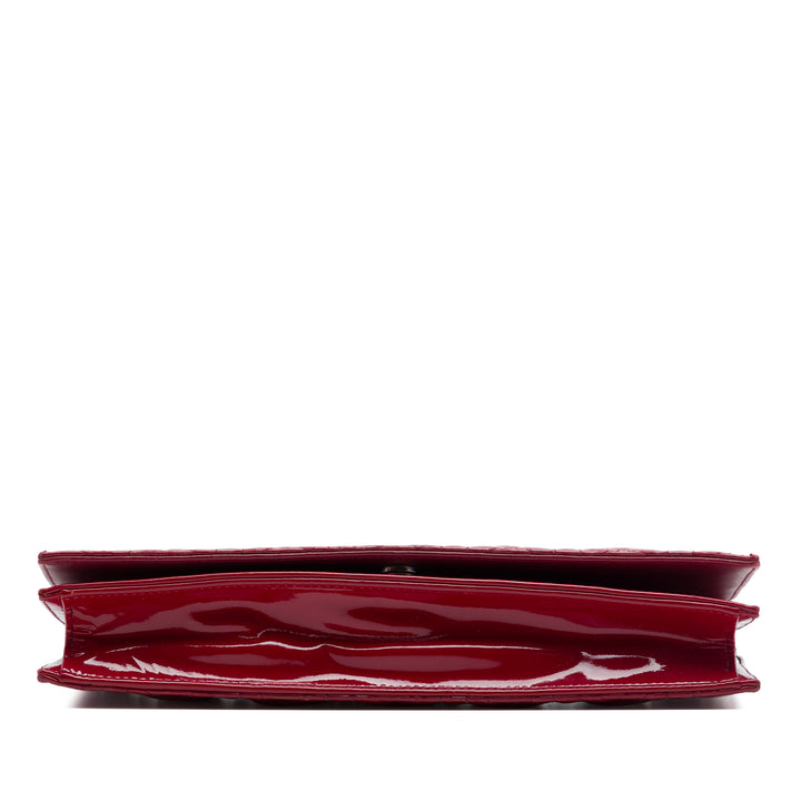 Dior Cuir verni Cannage Lady Dior Pochette avec chaîne