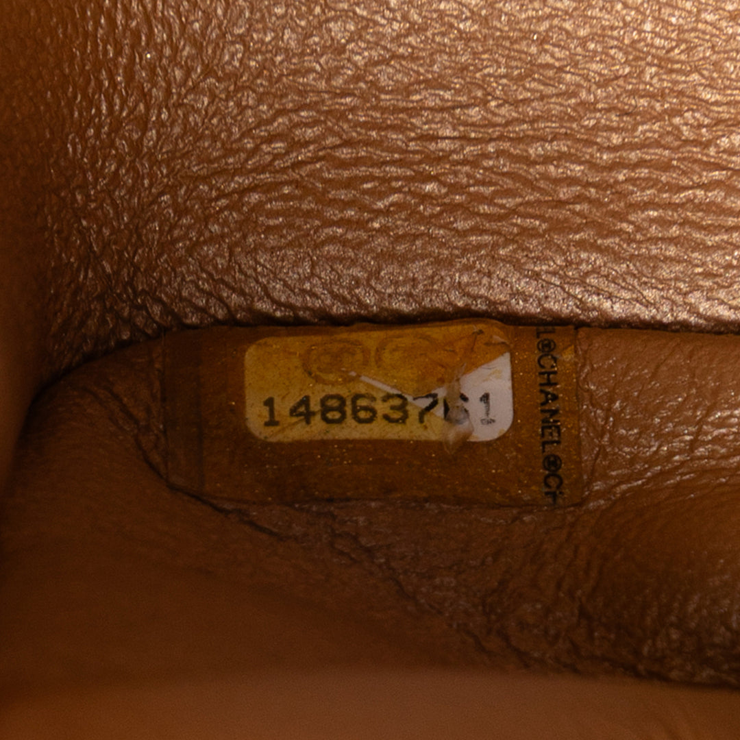 Chanel Medium Classic Metallic Caviar Double rabat