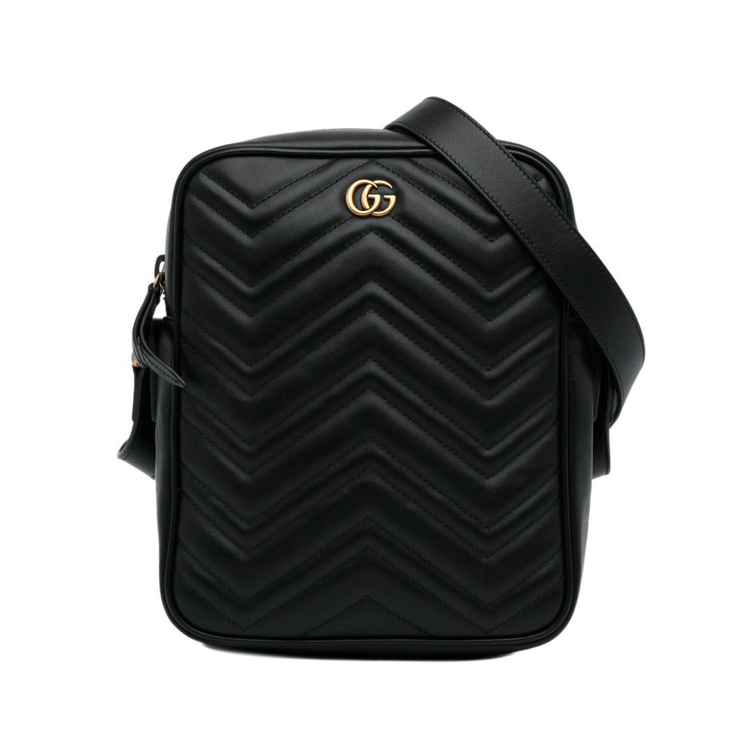 GG Marmont Matelasse Crossbody Black - Gaby Paris