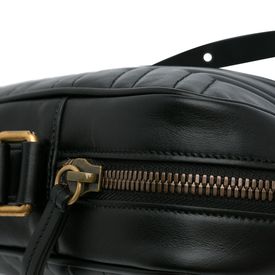 GG Marmont Matelasse Crossbody Black - Gaby Paris