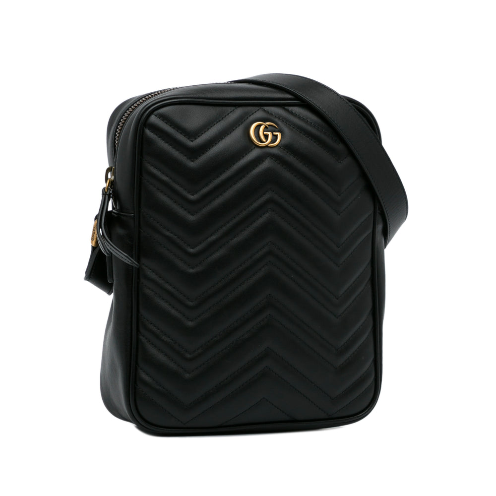 GG Marmont Matelasse Crossbody Black - Gaby Paris