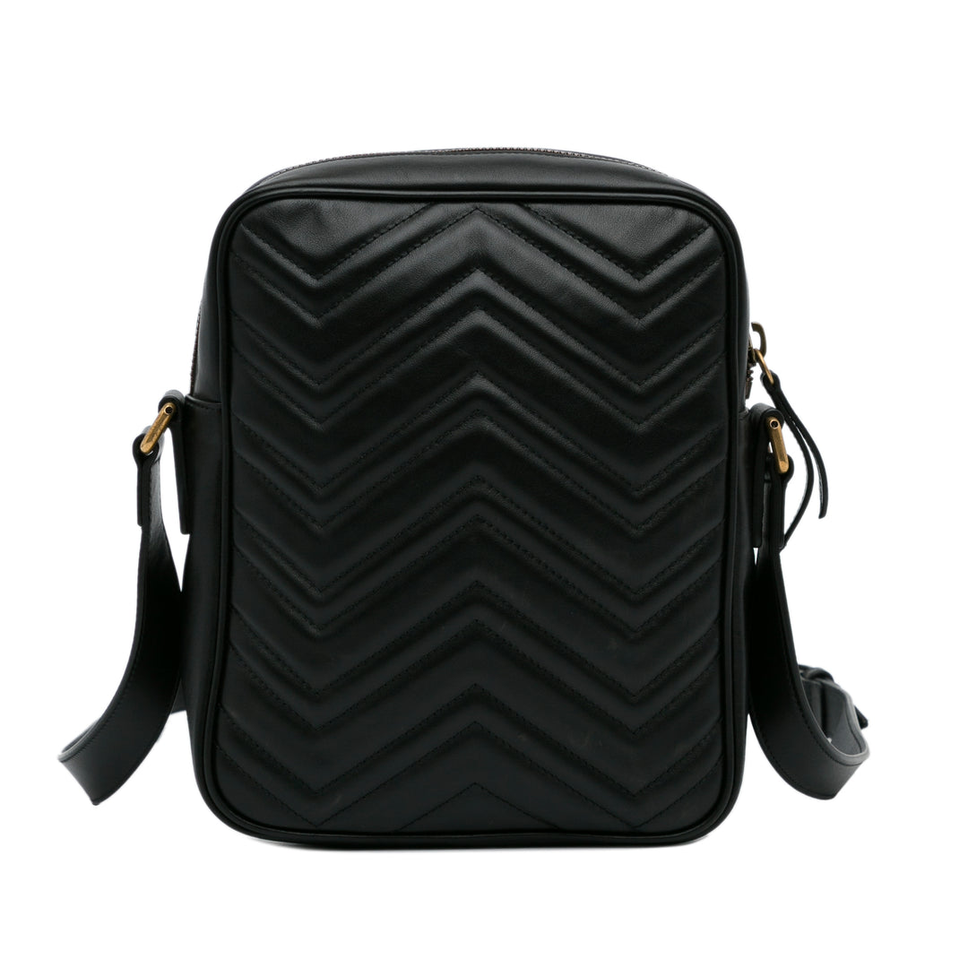 GG Marmont Matelasse Crossbody Black - Gaby Paris