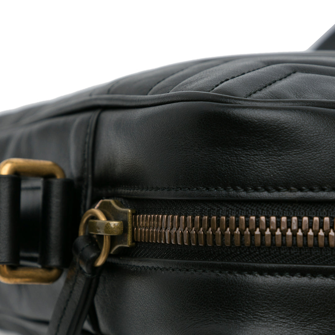 GG Marmont Matelasse Crossbody Black - Gaby Paris