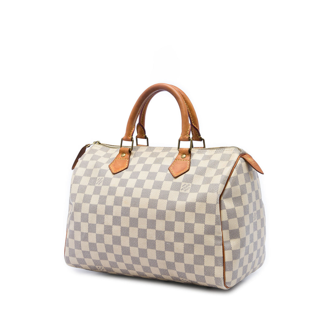 Louis Vuitton Speedy 30 Damier Azur Blanc – vue 2 – GABY PARIS