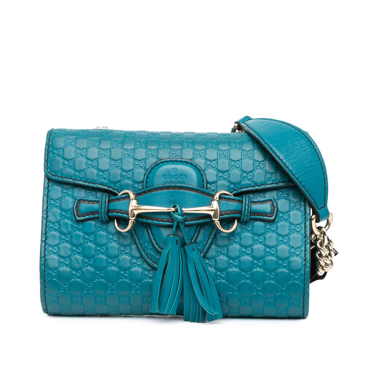 Mini Microguccissima Emily Crossbody Blue - Gaby Paris