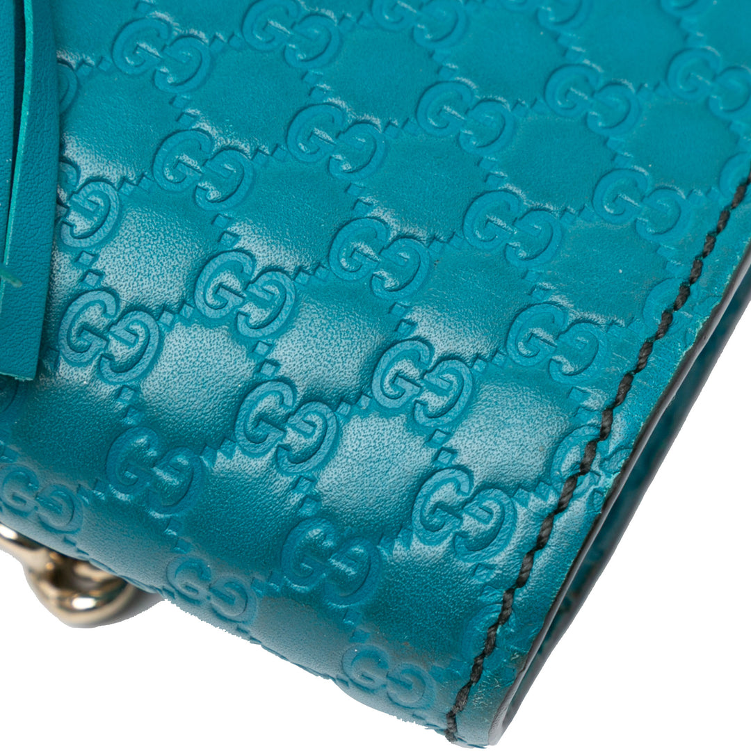 Mini Microguccissima Emily Crossbody Blue - Gaby Paris